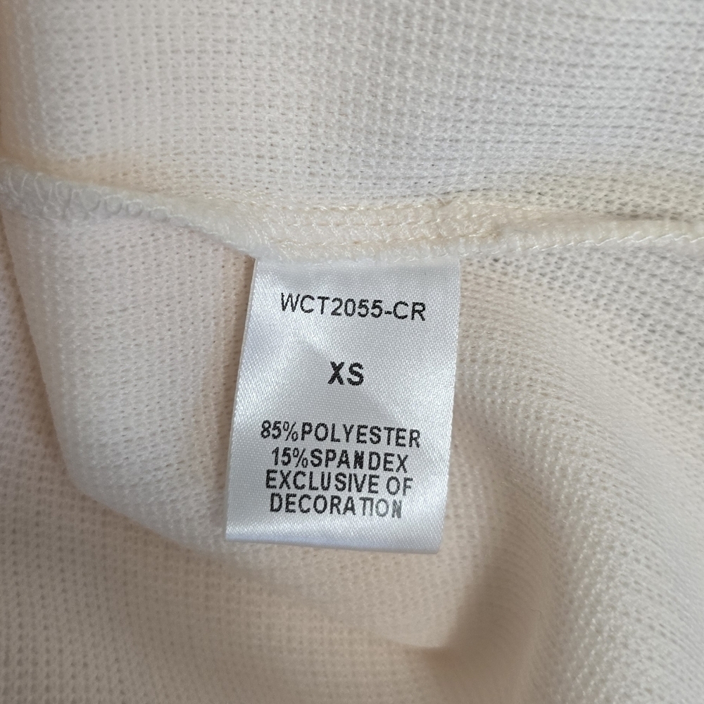 Anthropologie THML Puff Statement Sleeve Ribbed Top Romantic Maximalist Sz.XS - Picture 8 of 11